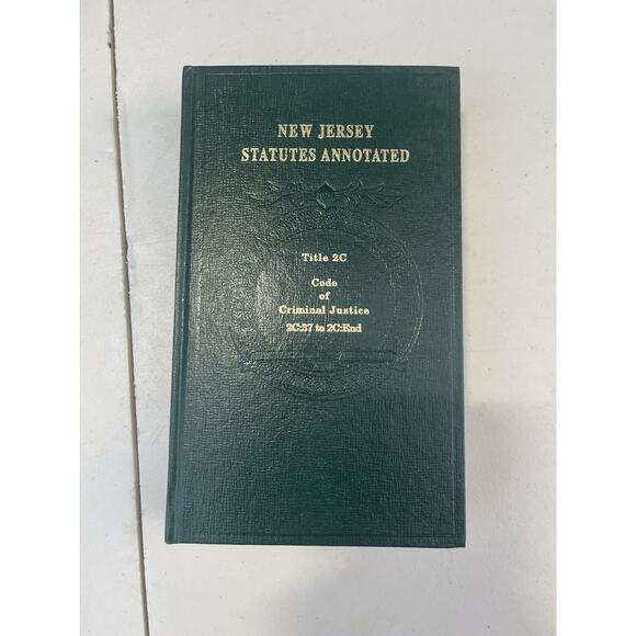 Vintage New Jersey Statutes Annotated Title 2C:1-37 Criminal Justice Law Book - Picture 3 of 3